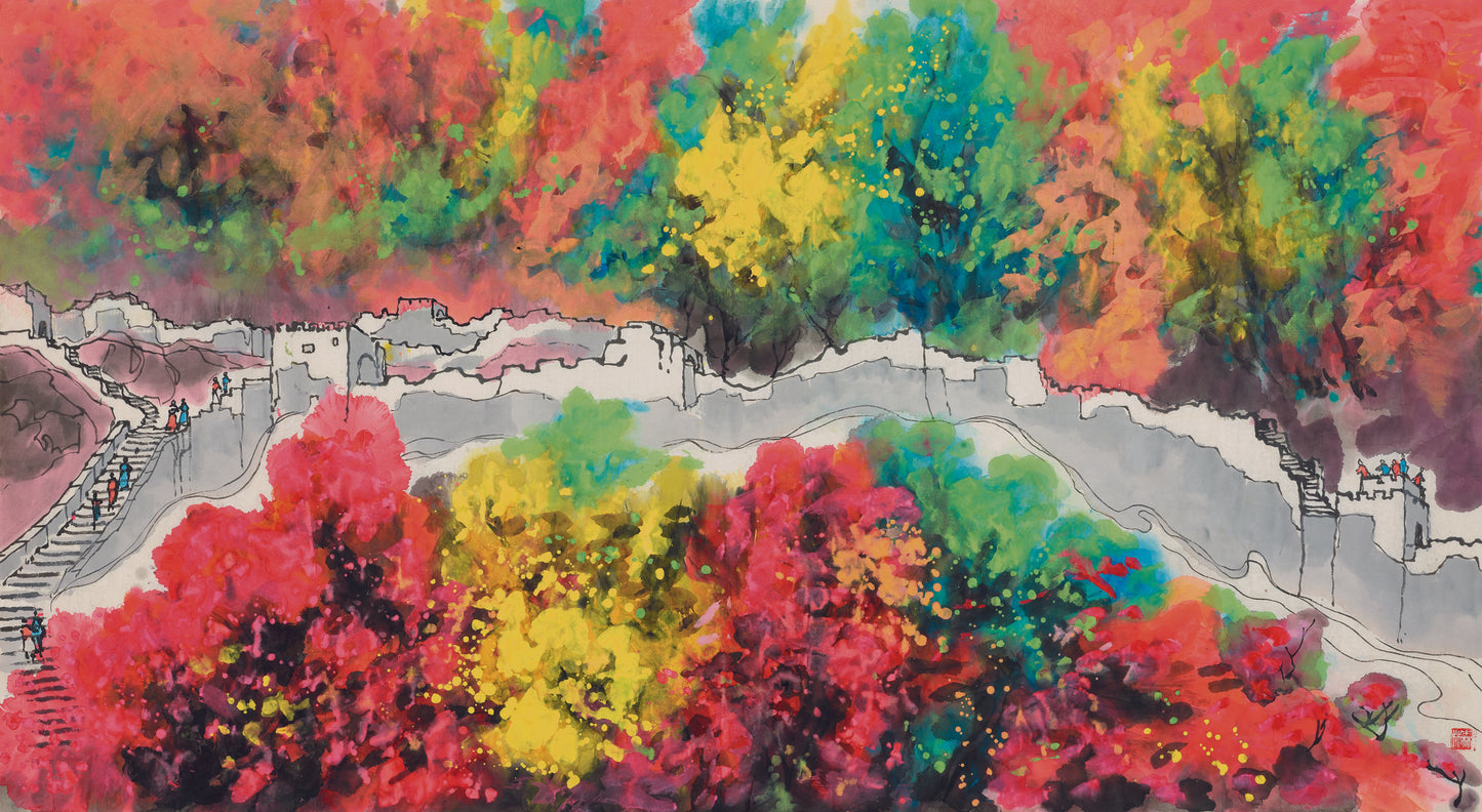 长城秋色图 Autumn Scene on the Great Wall